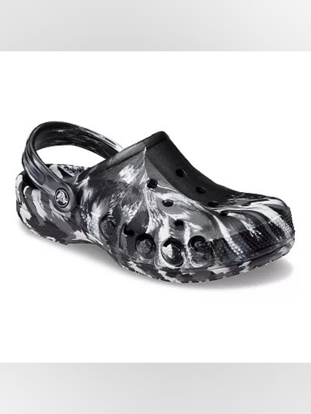 Crocs Men's Marbled Casual Clog Unisex Size Male 13 Black/White like new